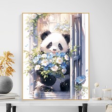 다솜이네 DIY 명화그리기 판다 유화 세트 30 x 40cm, 판다6, 1개