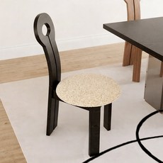 스노우 원형 스툴 의자커버 좌판 덮개 화장대 리폼 천갈이, 베이지, 1개