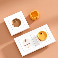 쌍문상회 콘센트 마개 안전커버 보호 덮개 가리개 콘센트마개 콘센트안전커버 콘센트보호커버 멀티탭안전커버 콘센트안전덮개 콘센트가리개 40872EA, 안전커버(브라운)