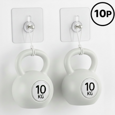 라코비 강력한 무타공 접착식 액자 시계 걸이, 투명, 10개