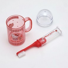 일본 산리오 양치컵 세트 유아 유치원 어린이집 칫솔세트, 1세트, 헬로키티 칫솔&케이스