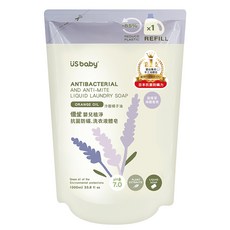 us baby 優生 嬰兒植淨洗衣液體皂 親膚配方 1000ml 大容量補充包 植萃溫和潔淨, 1個, 植淨抗菌防螨補充包1000ML
