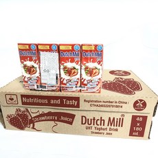 태국 더치밀 딸기맛 / Dutch Mill drinking yoghrt Strawberry flavour 180ml, 48개