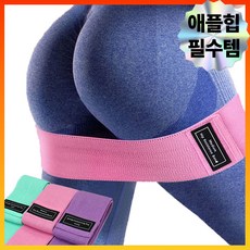 웰리움 애플힙 고탄성 루프밴드 홈트 힙밴드 3종 세트, 민트,핑크,퍼플, 1개