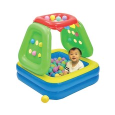 Hi-toys 二用戲水池/爬行隧道遊戲球池/球屋(附魚紋彩球100顆)，多功能遊戲空間，安全無毒材質, 1個, 紅色