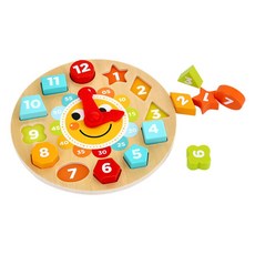 유아 시간읽기 수학능력 블록놀이 시계퍼즐 나무 창의력 모양맞추기 선물 애기 베이비