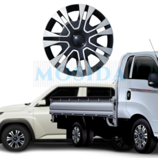 MOSIDA 15-12인치 휠커버 캐스퍼 포터2 봉고3 휠커버 셋트 타이어 휠캡 카라반 밴, 23. 12인치 KY 실버/블랙, 1개