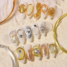 1MM 두꺼운 네일와이어, 1개, 골드