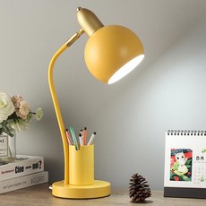 단스탠드 필통 연필 꽂이 모던 심플 미드 센추리 유럽풍 감성, 레몬옐로우