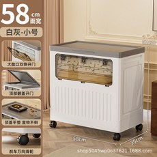 摺疊收納箱 翻蓋衣物被子整理箱 大容量儲物箱, 白灰色, 1個