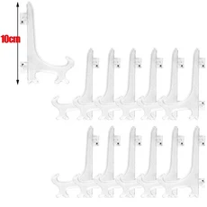 이젤 스탠드 플라스틱 플레이트 스탠드 홀더 그림 이젤 스탠드 디스플레이 그림 프레임 수집품 데스크탑 결, 05 Transparent-10cm, 01 3PCS, 1개, 1개입