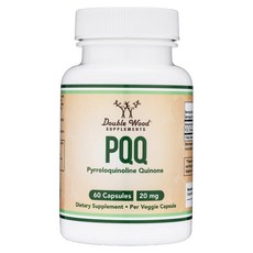 Double Wood PQQ 吡咯喹啉醌 20毫克 素食膠囊, 1個, 60錠