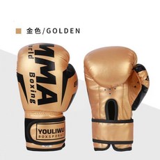 兒童成人拳擊手套 散打泰拳 沙袋 格鬥訓練 搏擊拳套, 1個, 金色,兒童手套/MMA