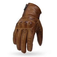 TORC BEVERLY HILLS KHAKI 復古皮革防護手套, 卡其色