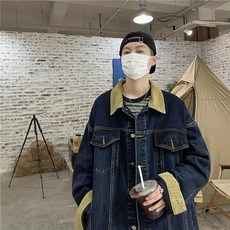 청 슬림핏 가성비 여름 가을 자켓 남자 이너 커플룩