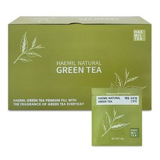 해밀 내추럴 그린티 녹차 티백, 1개, 1개, 1.5g, 100개입