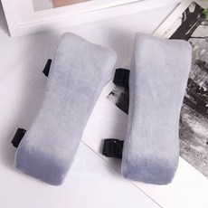의자 팔걸이 메모리폼 쿠션 그레이한쌍 책상 장시간 착석 압박 분산, 본상품