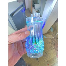 亞克力水煙壺底部帶燈水煙鬥雙重過濾白色軟管水菸袋可拆卸水煙槍, 1個, 多面瓶:無規格