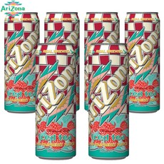 예이니식품 아리조나 아이스드 티 위드 라즈베리향 6캔(650mlx6캔) 유튜브주스음료수, 6개, 680ml