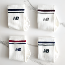 뉴발란스 양말 남성 중목 데일리 패션 스포츠 스트라이프 링글 삭스 4매 세트