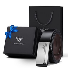 【奧特萊斯】英皇保羅polo皮帶男士真皮皮帶純牛皮自動扣腰帶男士商務皮帶真皮腰帶男士腰帶名牌腰帶型男腰帶皮帶自動扣