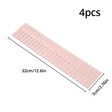 4pcs 가정용 조정 가능한 서랍 분배기 보관 캐비닛 속옷 양말 분리 플라스틱 보드 주최자, blue