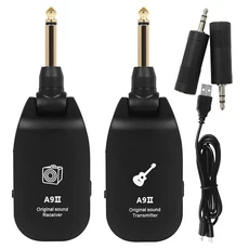 무선 기타 시스템 내장형 충전식 4채널 송신기 수신기 (일렉트릭 베이스 액세서리용), 02 A9 With F38