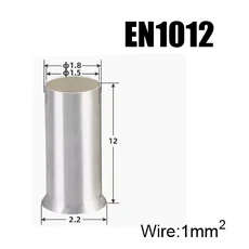 쿠쿠스토어 EN 구리 전선 비절연 베어 슬리브 관형 크림프 커넥터 튜브 코드 페룰 케이블 러그 압착 단자, 01 Copper, 36 300Pieces EN1012