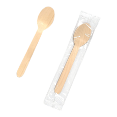 원바이 OPP 우드스푼 개별포장 160mm 100개, 1세트, 100개입