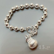 儒家寶寶 純銀999 串珠手鍊，福袋/汽車/花生墜飾，多款可選，彌月/滿月/抓周/生日禮物
