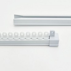 아라크네 저소음 전착 커튼레일 화이트 16자 (260~475cm) 4단 조절, 4자 (70~120cm) 2단 조절