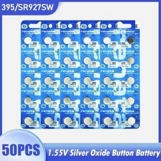 레나타 체중계 카메라 단추 코인 셀용 실버 산화물 시계 배터리 395 SR927SW AG7 LR927 LR57 399 SP395 LR927W 1.55V 20-100 개, 1) 50PCS
