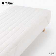 무인양품 면사커직 매트리스 패드 더블 140 x 200 cm, 회색