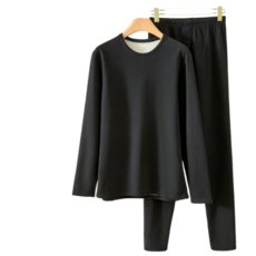 【OniWear】秋冬蠶絲羊絨刷毛保暖內衣套裝 男女款 雙面刷毛加絨加厚衣褲 - 保暖衛生衣