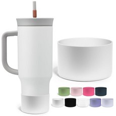 ECLATIS Jmoe USA Owala 1.2L40온스 텀블러용 실리콘 슬리브 핸들 텀블러에만 적합 미끄럼 방지 부츠 찌그러짐 및 긁힘으로부터 보호 컵 바닥 내구성 있는 BP, ECLATIS Jmoe USA Owala 1.2L40온