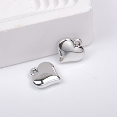 [SW] 참장식 펜턴트 100pcs, 하트 실버 100pcs, 1개 하트 실버 100pcs, 1개