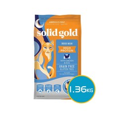 Solid Gold 貓糧 INDIGO MOON 高蛋白無穀雞肉蛋配方 1.36kg, 1包, 雞
