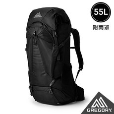 台灣黑熊 Gregory ZULU 55L 透氣網架登山背包，附防雨背包套，火山黑 M/L, 火山黑