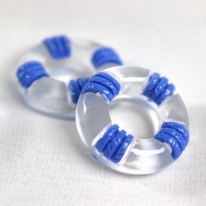 데코 장식 미니어처 파츠 액세서리 - 투명 블루 튜브 4개 1세트