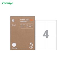 폼텍 하이에코 물류관리용 라벨 HES-3118, 4칸, 100개