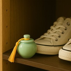 제이로이 복을 부르는 신발장 소금 단지 항아리 현관 재물운 금전운 풍수, 글로우그린