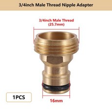 다용도 파이프 프레임 연결 커넥터 M2224 니플 피팅 12 34 1 스레드 황동 퀵 커넥터 세탁기 급수 어댑터 호스 워터, 5)4, 5) 0562