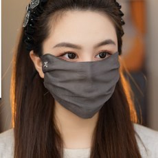 新款天絲防曬口罩女立體透氣護眼角輕奢防紫外線夏季薄款面罩