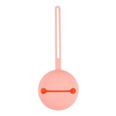 鈴鐺造型矽膠奶嘴收納包，可愛造型奶嘴防塵收納盒，多色可選外出便攜奶嘴保護盒, 1個, 螢光粉橘, 螢光粉橘