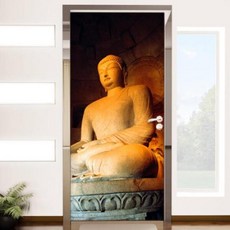 아트박스/꾸밈 bc577-석굴암본존불상_현관문시트지