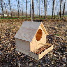 야외 나무 새집 정원 새둥지 가든 원목 참새집 버드하우스 둥지 소품, I
