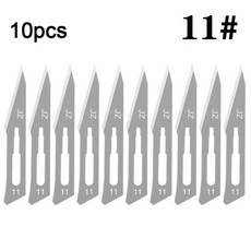 외과 의료 연습 절단 조각 수리 도구 DIY 탄소강 금속 메스 나이프 핸들 블레이드 No 11 23, 01 Only No11 Blade, 1개