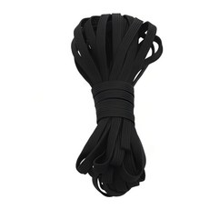 고탄력 납작 바지 고무 줄 밴드10m, 블랙10mm, 1개