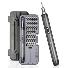 CozyTemp 전동 드라이버 무선 충전식 다용도 정밀 드릴 공구, 그레이, 1개