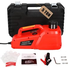 전기 자동차 잭 세트 5톤 유압 차량 리프트 플로어 일체형 타이어 펌프 및 임팩트 렌치 세단 SUV MPV 트럭 교체 차고 수리, Red Jack Only